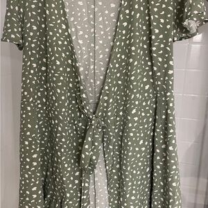 Green and White Polka Dot Shirt